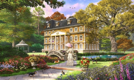beautiful park - garden, nature, green, park
