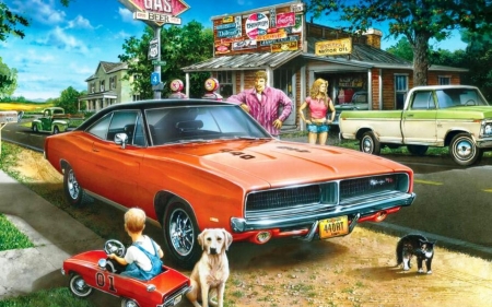 DODGE CHARGER - retro, 70, dodge, cars