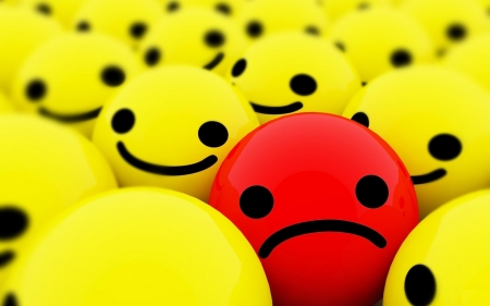 3D Smiley Balls - balls, abstract, smiley, 3d