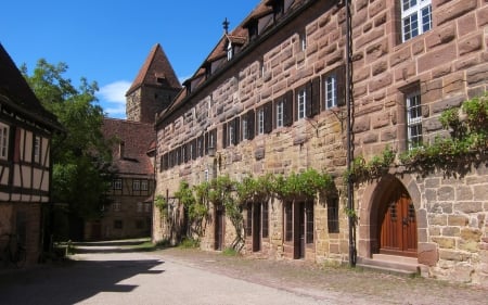 Abbey in Germany - church, Germany, abbey, monastery