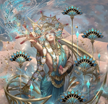 Deliverance - hand fan, fantasy, hoanglapsolan, girl, hoang lap solan, art