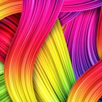 3D Colorful Abstract Wavy Lines