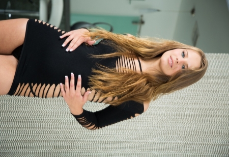 black dress - erotic, girl, black, babes