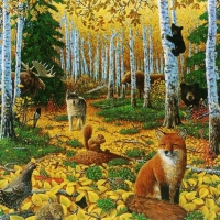 animals in the wood