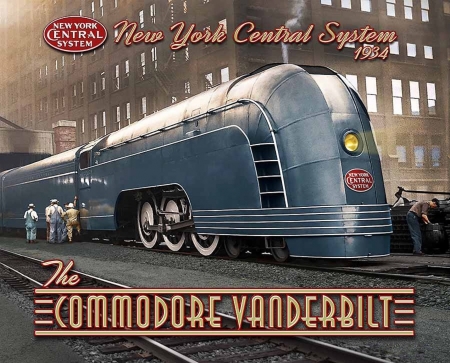 NYC Commodore Vanderbilt - New York Central, train, steam, vintage, engine