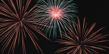 Fireworks - night, fireworks, photography, sky