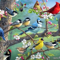 Birds in an Orchard