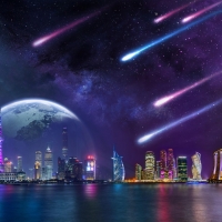 The fall of meteorites in the city