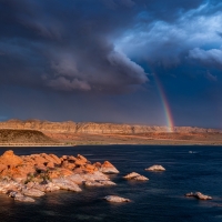 Rainbow at Sand Hollow Reservoir