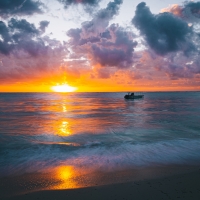 Sunrise over Beach in Zanzibar Tanzania