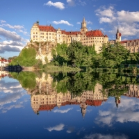 Reflection of Sigmaringen Castle, Germany