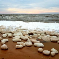 Rocky Beach with Ice