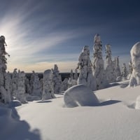 Snow Covered Mountain Riistunturi NP Lapland