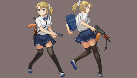 Anime Schoolgirl - skirt, girl, school, anime