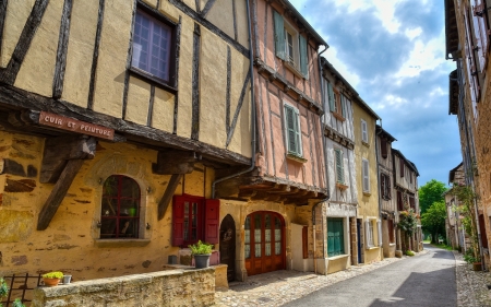 Old Town in France - street, France, houses, old town