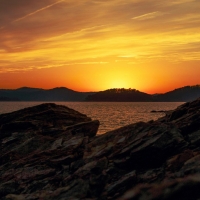 Sunrise at Broken Bow Lake, Oklahoma