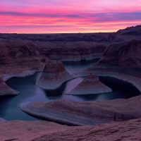 Sunrise over Reflection Canyon, Utah