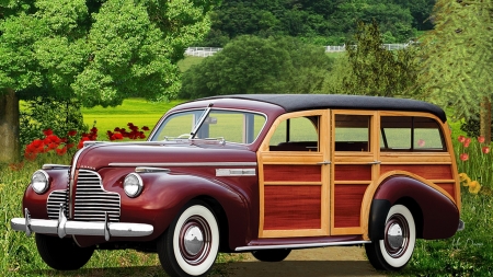 buck woody - cars, buick, woody, vintage