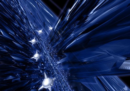 the ice matrix - 3d and cg, abstract, blue