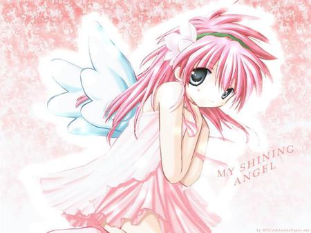 Galaxy angel my shinning angel - ga, anime, angels wings, cute, feamale