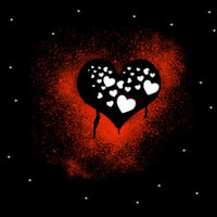 3 d Heart in space