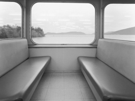 Ferry Ride - abstract, graffitti, gray, ferry