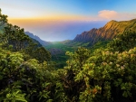 Sunset on the Na Pali Coast in Kauai