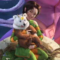 Girl with cute fairy bear