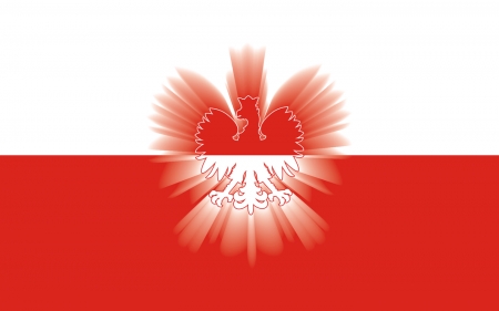 Flag and Coat of Arms - coat of arms, flag, Poland, red, white