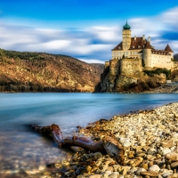 Castle at the Danube river, Austria