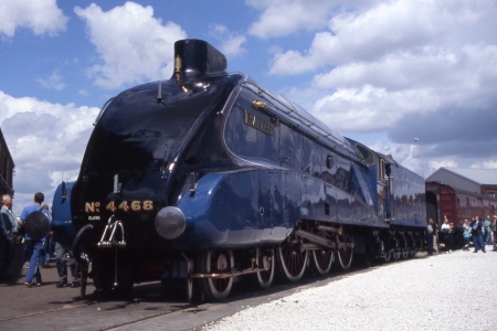 4468 Mallard - photograph, engine, steam, vintage