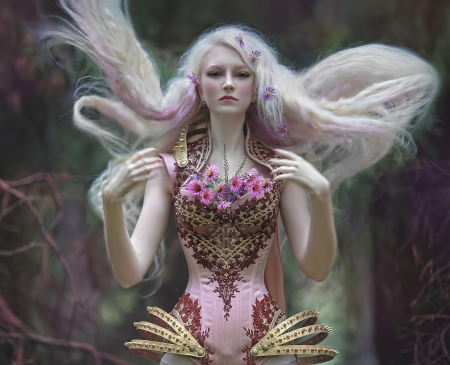 beautiful fairy - fairies, fantasy, abstract, fary
