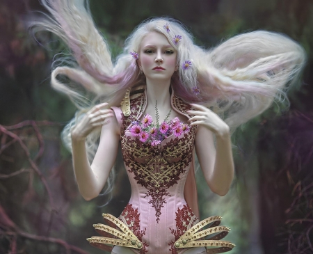 beautiful fairy - fary, abstract, fairies, fantasy