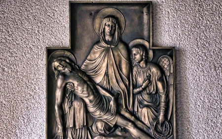 Pieta - angel, Mary, Pieta, Jesus, death