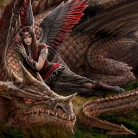 Angel and dragon