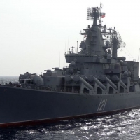 WORLD OF WARSHIPS RUSSIAN GM CRUISER MOSKVA SINKS IN BLACK SEA UKRAINE CLAIMS SHE WAS HIT WITH TWO NEPTUNE ANTI SHIP MISSILES 