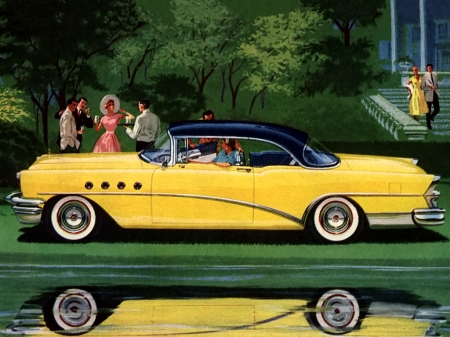 buick roadmaster 1955 - retro, buick, vintage, cars