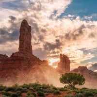 Sand and Clouds in Valley of the Gods, Southern Utah