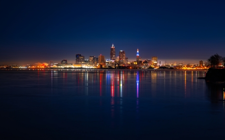 City Skyline - city, night, lights, skyline