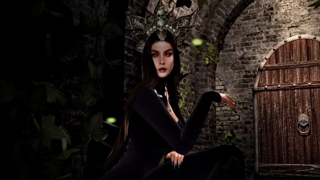 gothic girl # 6 - gothic, girl, castle, dark