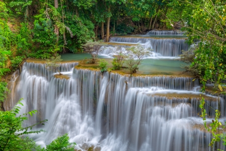 Waterfall - Summer, Tropical, River, Rocks, Thailand