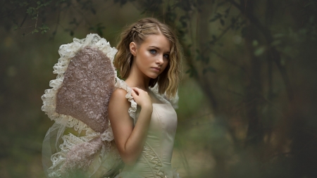 Angel - wings, girl, model, woman, angel
