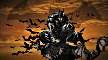 Batman On Patrol - anime, desktop nexus, bruce wayne, tv series, caped crusader, 1920x1080 only, dc comics, desktop backgrounds, hd wallpapers, batman, cartoons, fan art, gotham city