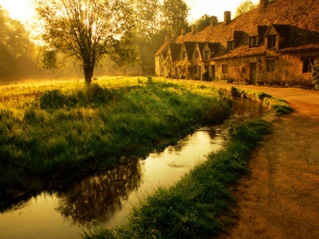 magic light - farm, magic, country, house