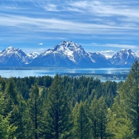 Tetons over Jackson Lake, Wyoming