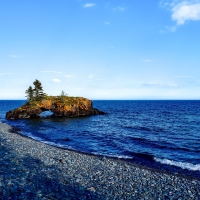 Hollow Rock on Lake Superior near Grand Portage, Minnesota