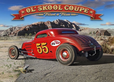 Ol' Skool Coupe - car 55, oldie, hot rod, car