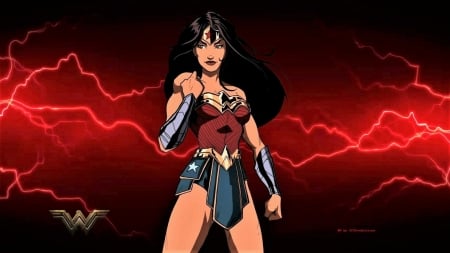 Wonder Woman Electrified - anime, desktop nexus, superman, diana prince, wonder woman, 1920x1080 only, dc comics, 1080p, desktop backgrounds, hd wallpapers, batman, cartoons, fan art, lovers