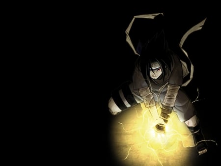 Sasuke is about to use Chidori - sasuke, naruto