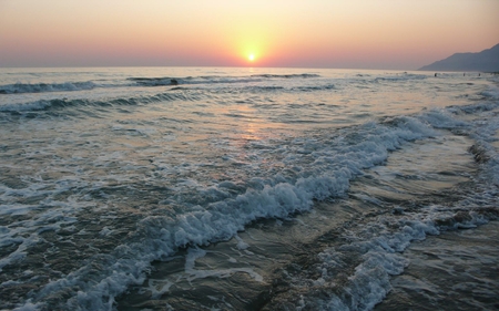 patara beach at sunset mediterrean turkey - turkey, sunset, beach, patara, mediterrean